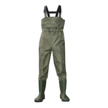 OEM PVC Chest Wader Printing Logo Fishing Wader With PVC Boots